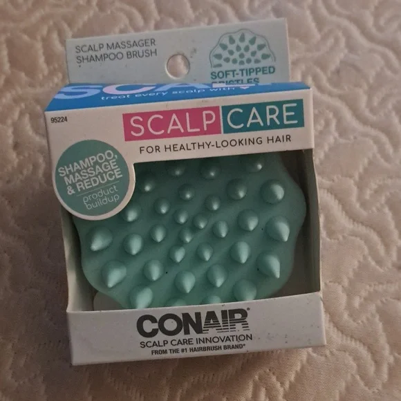 Conair Scalp Hair Massager Brush, Green New - Picture 2 of 6